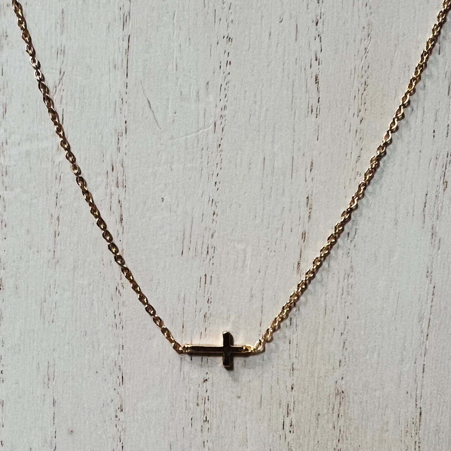 Simple Gold Cross Necklace