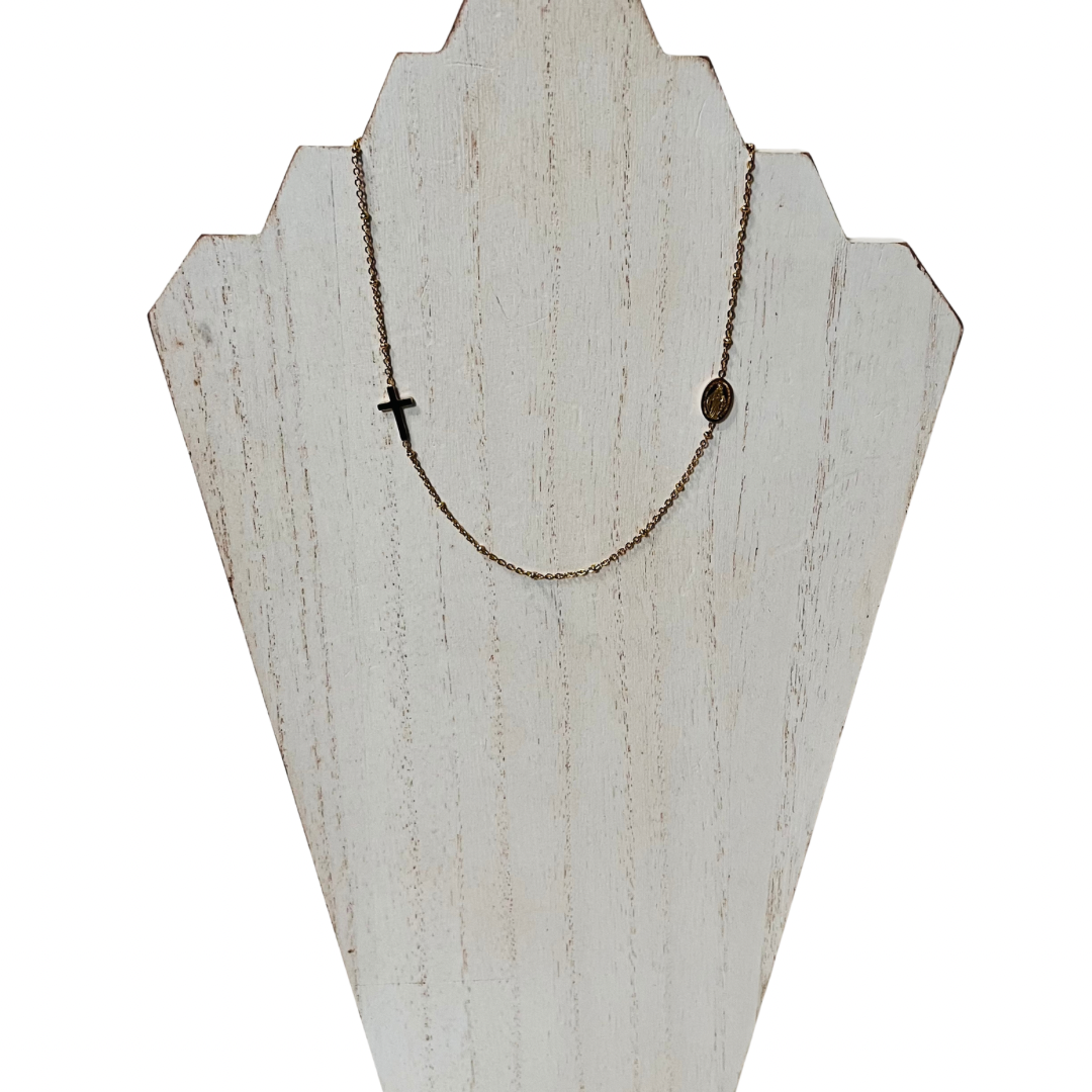 Virgin Mary Cross Necklace