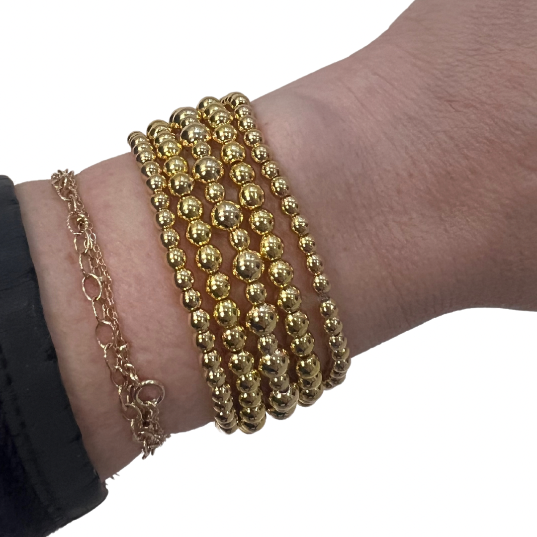 Gold Filled Beaded Bracelet (6mm)