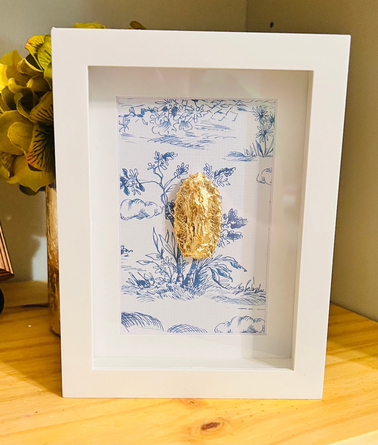 Gold-Leafed Holy Mother in Shadow Box