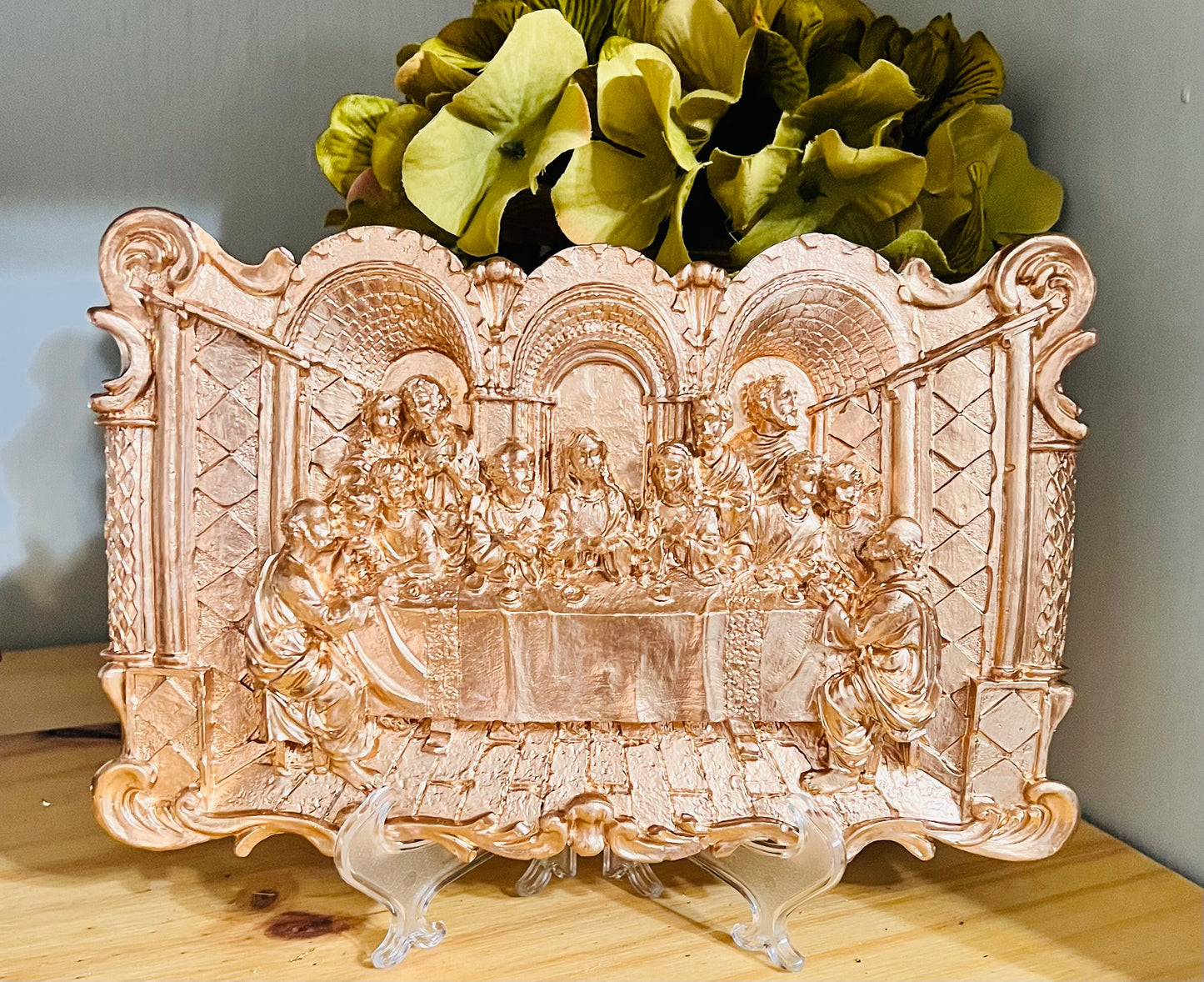 Gold Paint Last Supper Plaque