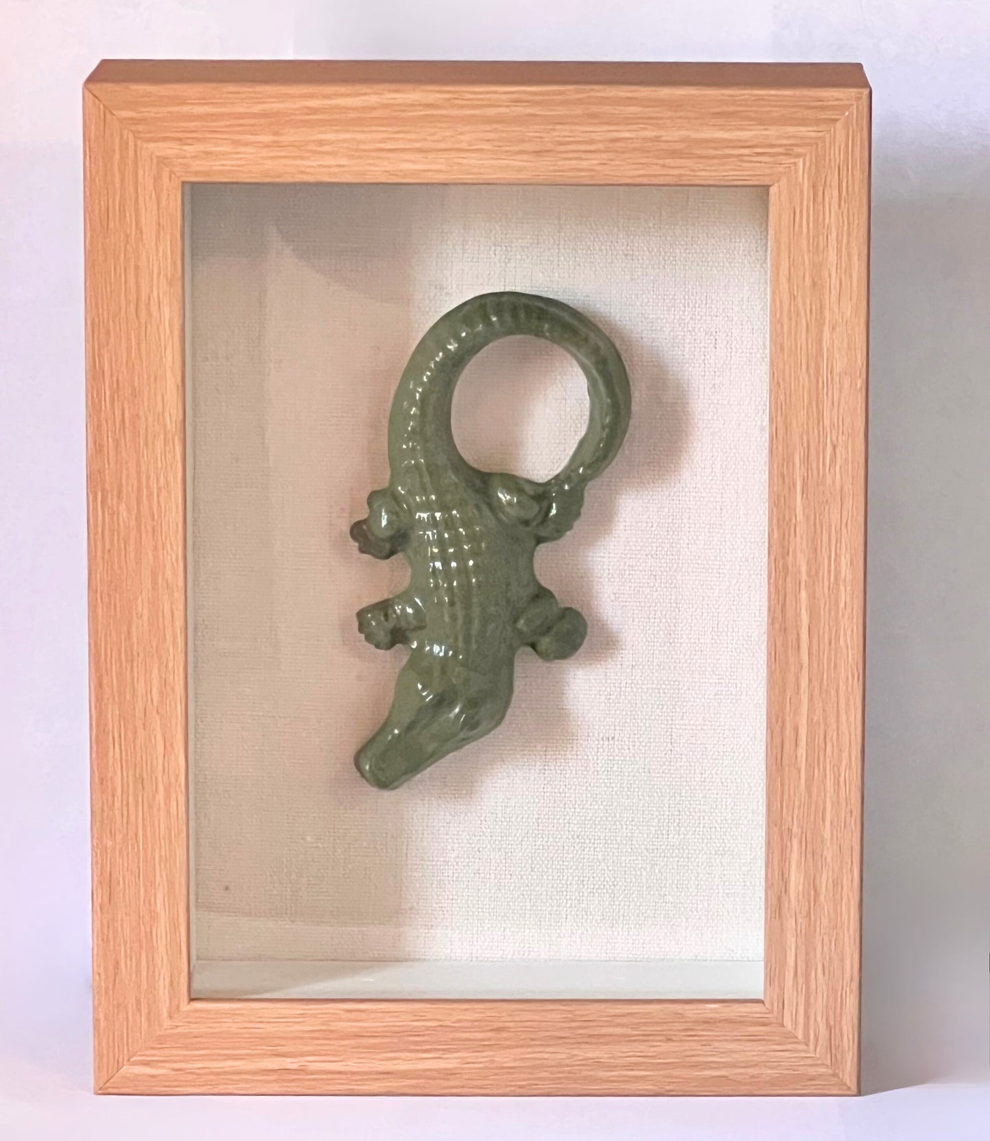 Alligator Intaglio in 5x7 Shadow Box