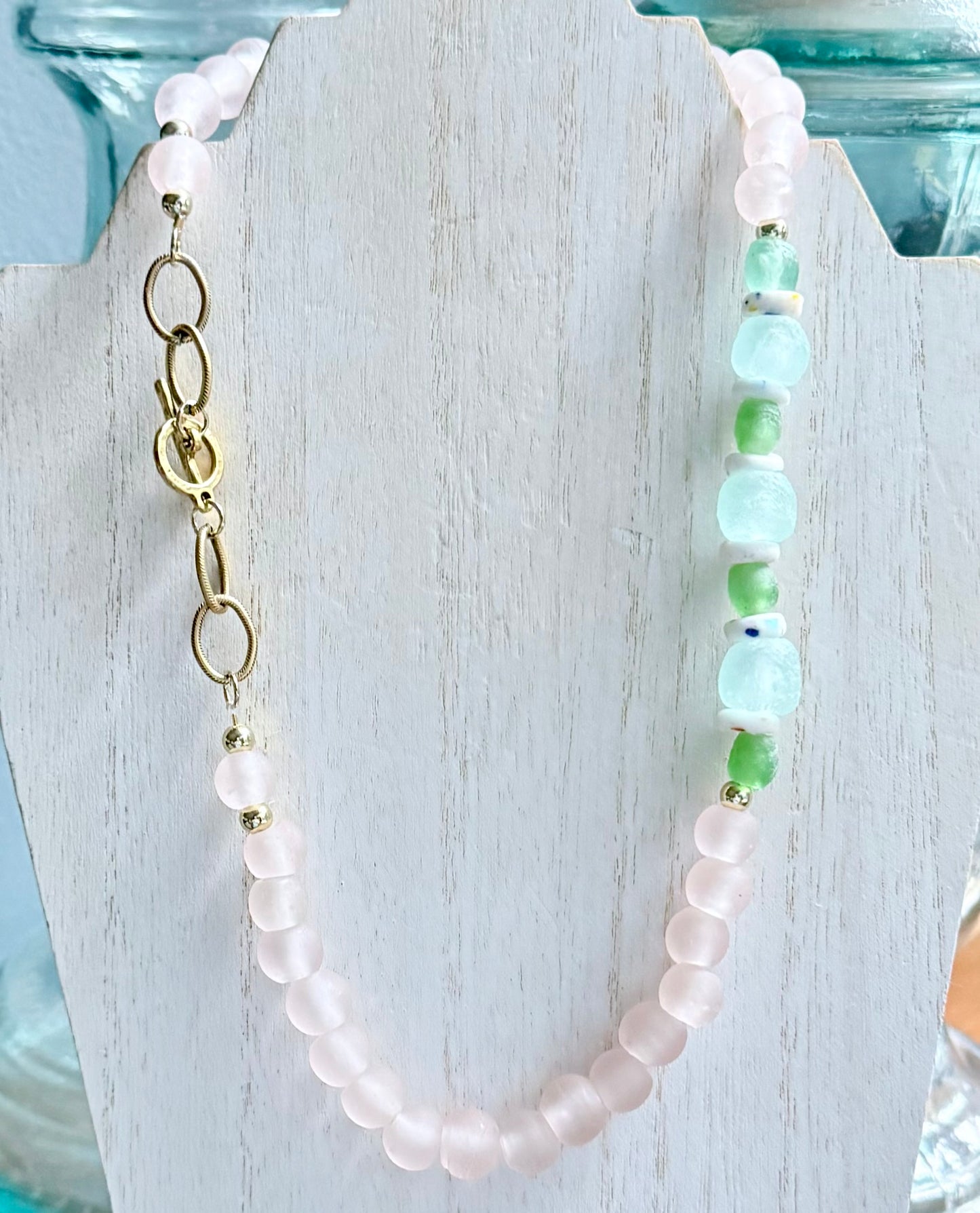 Multi-Colored Sea Glass Necklace