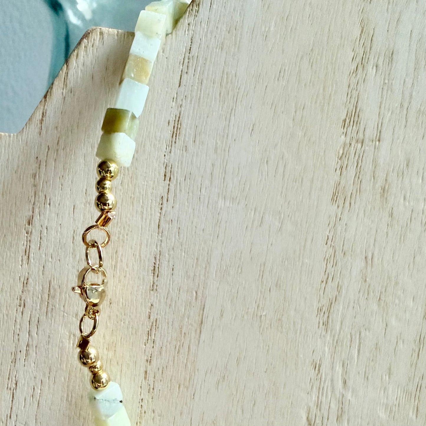 Amazonite Square-Bead Necklace