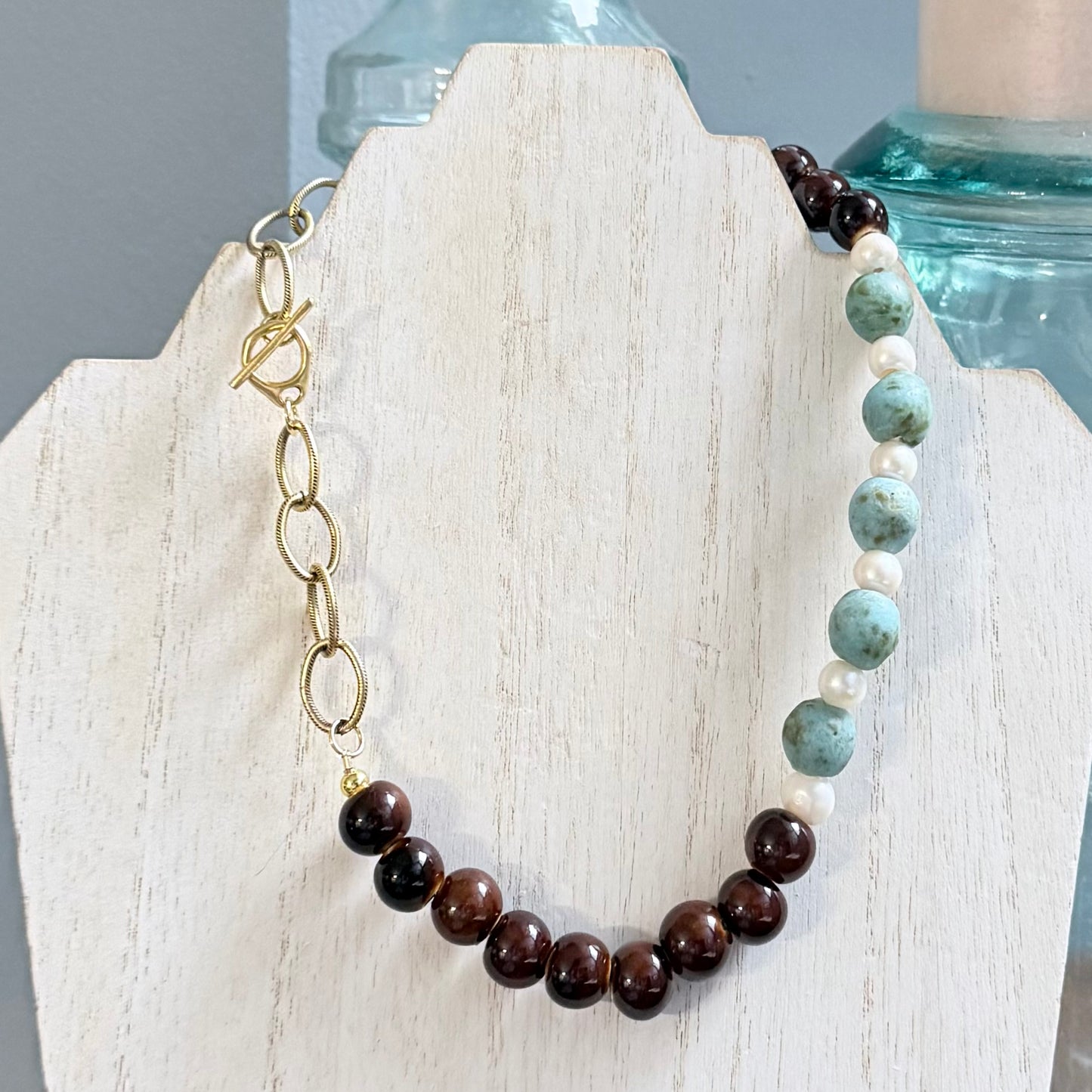 Mixed Stone Statement Necklace