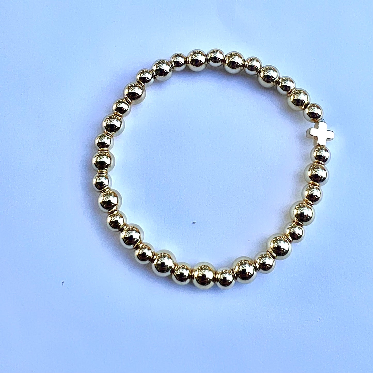 14K Gold-Filled Bracelet W/ Cross Charm