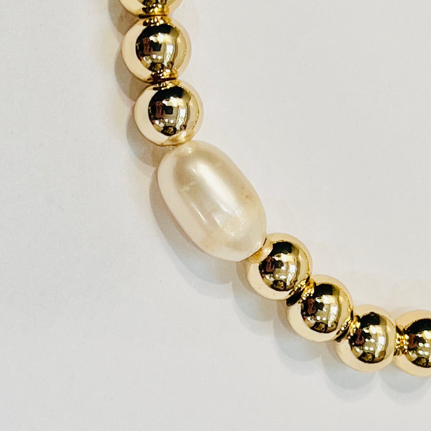 14k Gold Filled Bracelet with Rice Pearl