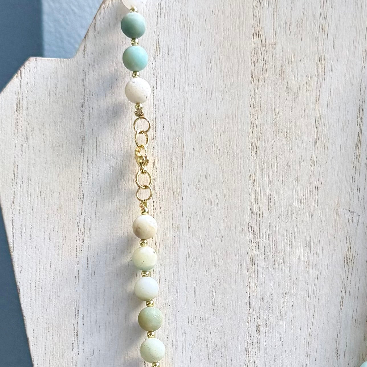 Amazonite Necklace w/ Gold-Filled Accent Beads