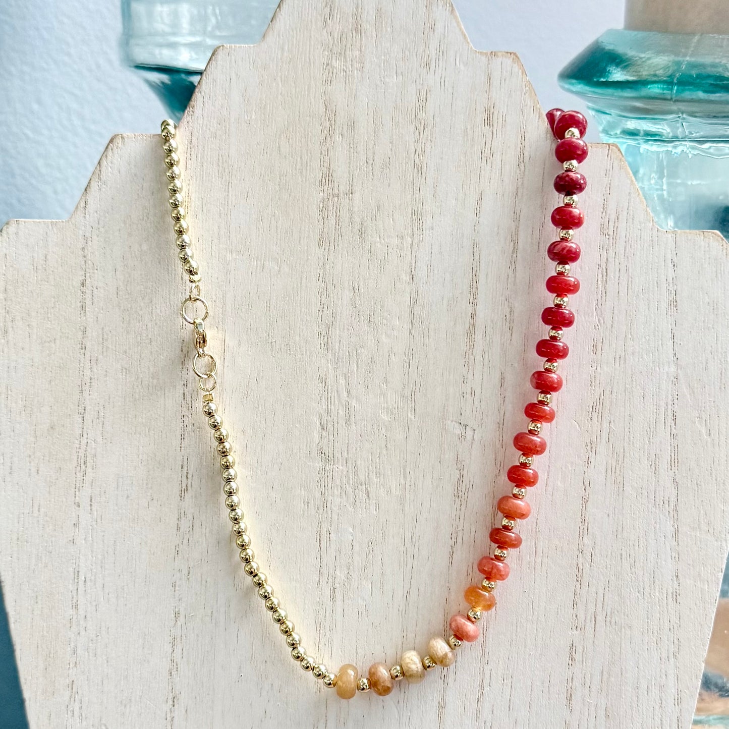 Quartz and Gold-Filled Beaded Necklace