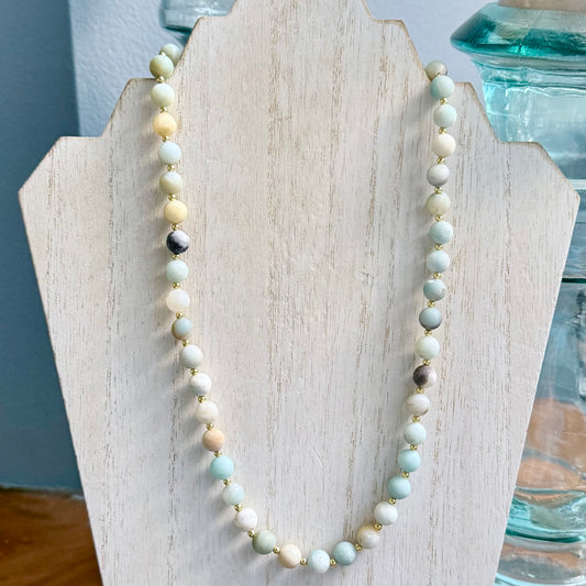 Amazonite Necklace w/ Gold-Filled Accent Beads