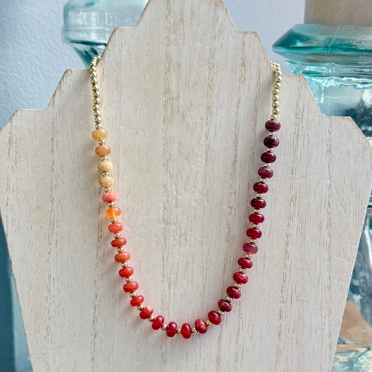Quartz and Gold-Filled Beaded Necklace