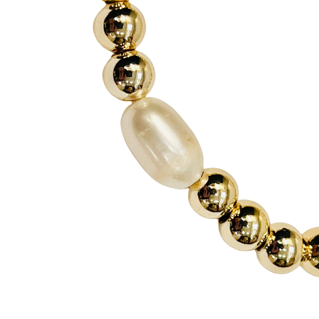 14k Gold Filled Bracelet with Rice Pearl