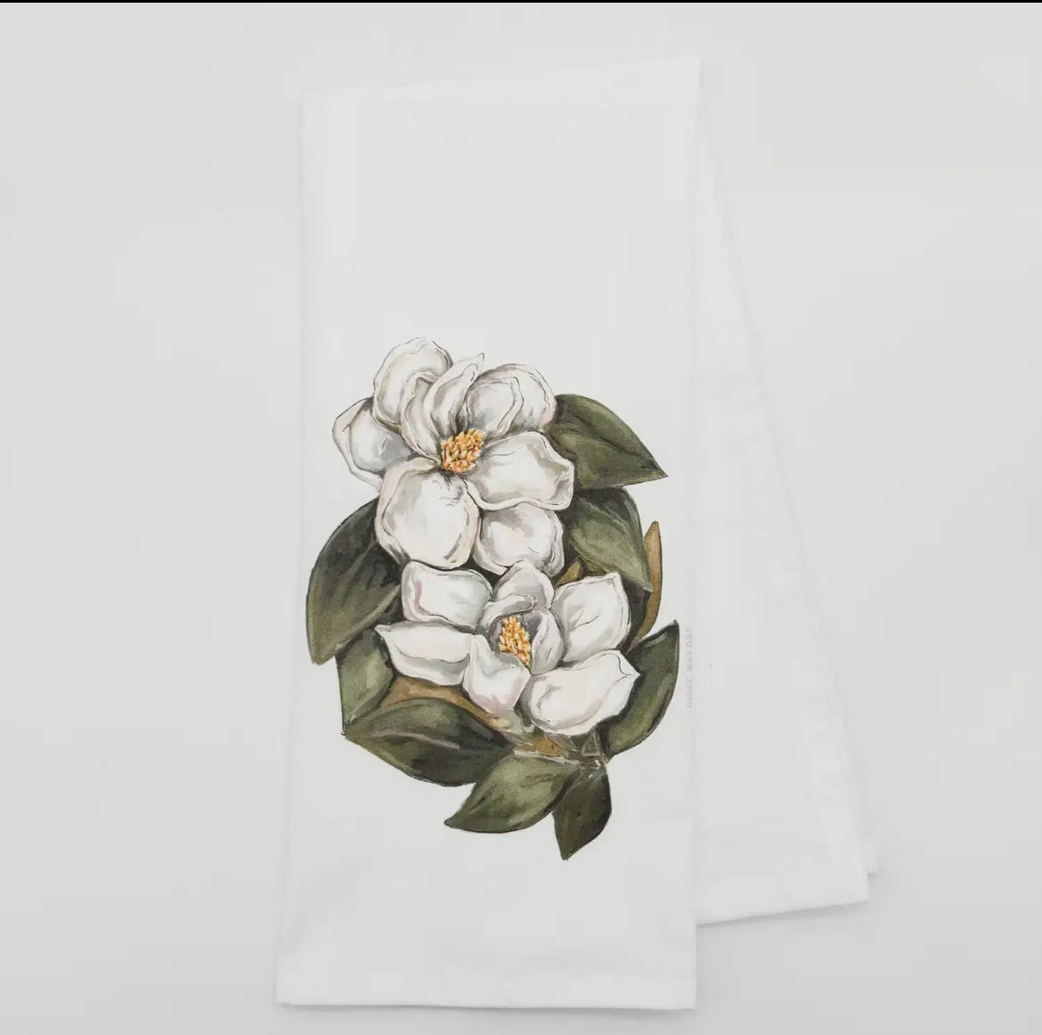 Double Magnolia Tea Towel