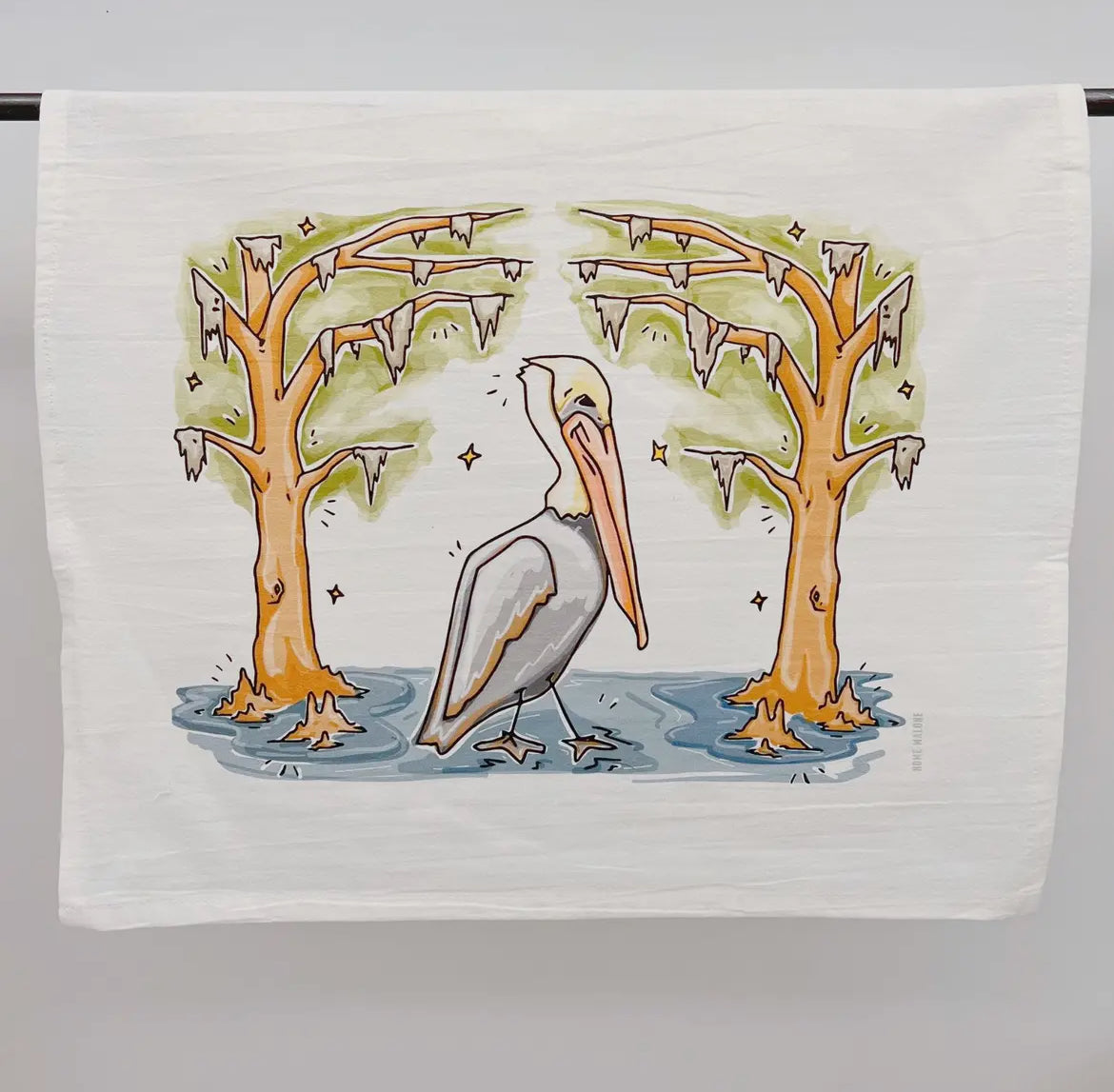 Louisiana Pelican Tea Towel