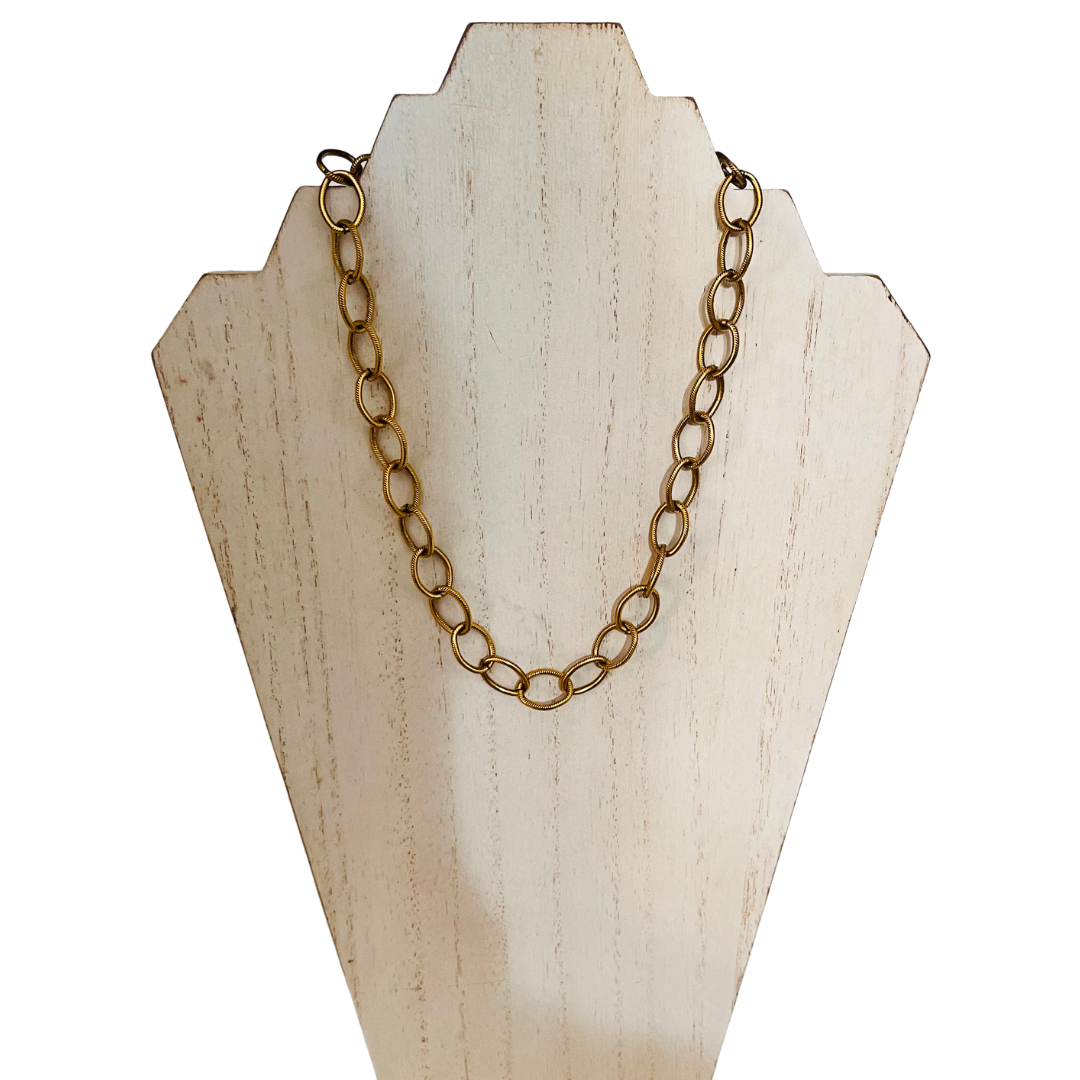 16” Oval Chainlink Necklace