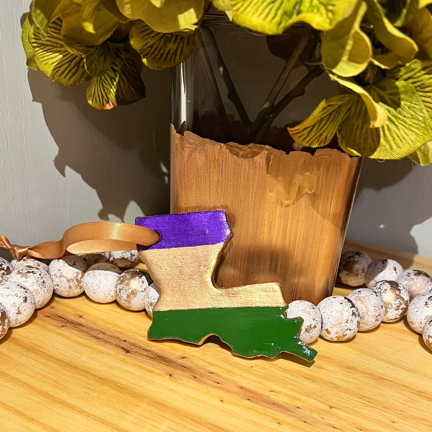 Mardi Gras Flag Ornament