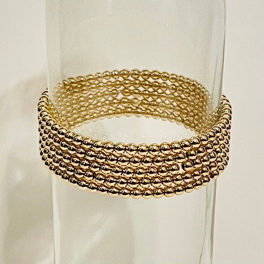 Gold Filled Stackable Bracelet | 4mm Bead