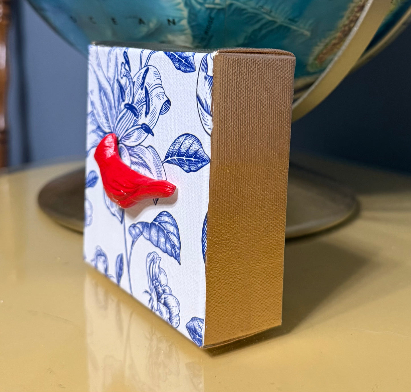 Mini Canvas | Cardinal |Blue & White Floral