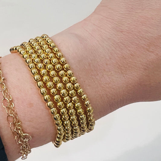 Gold Filled Beaded Bracelet (6mm)