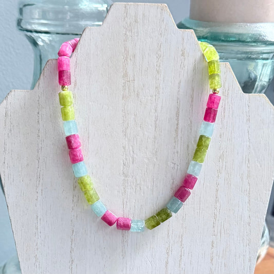 Multi-Colored Quartz Necklace