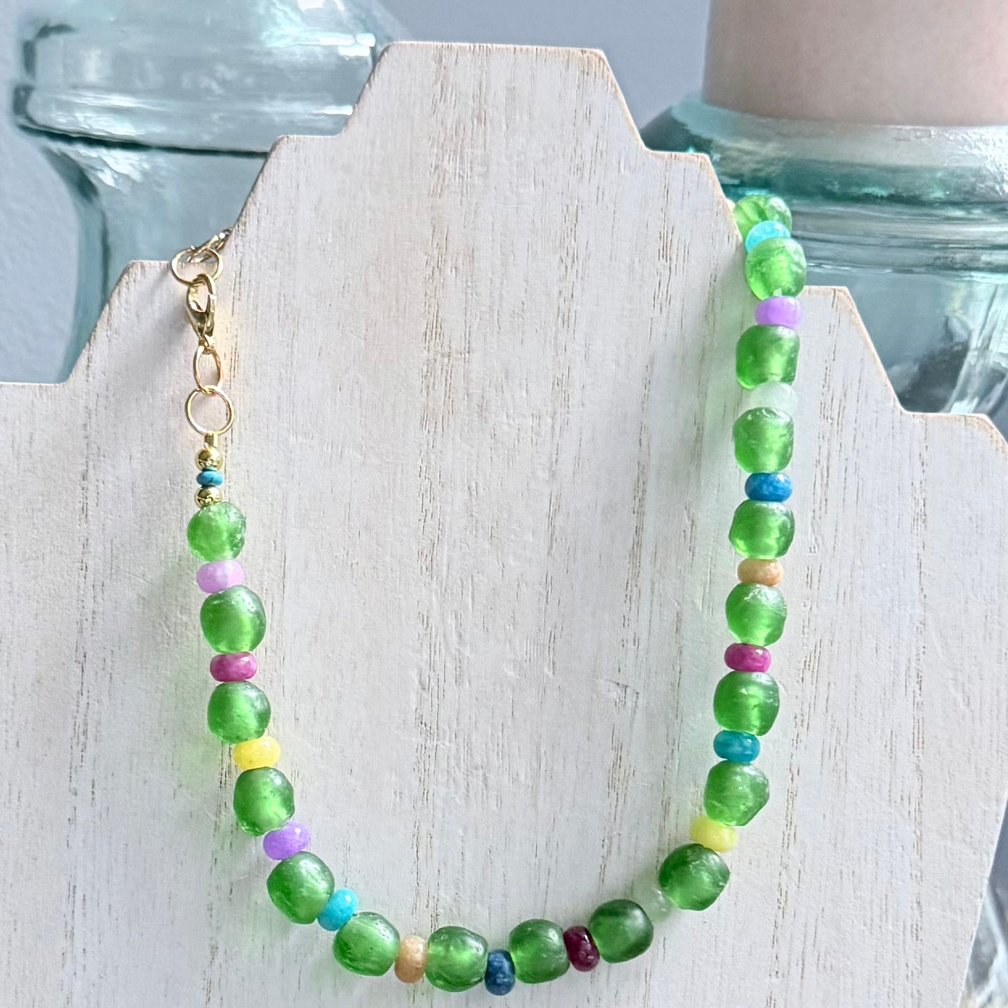 Sea Glass and Quartz Necklace