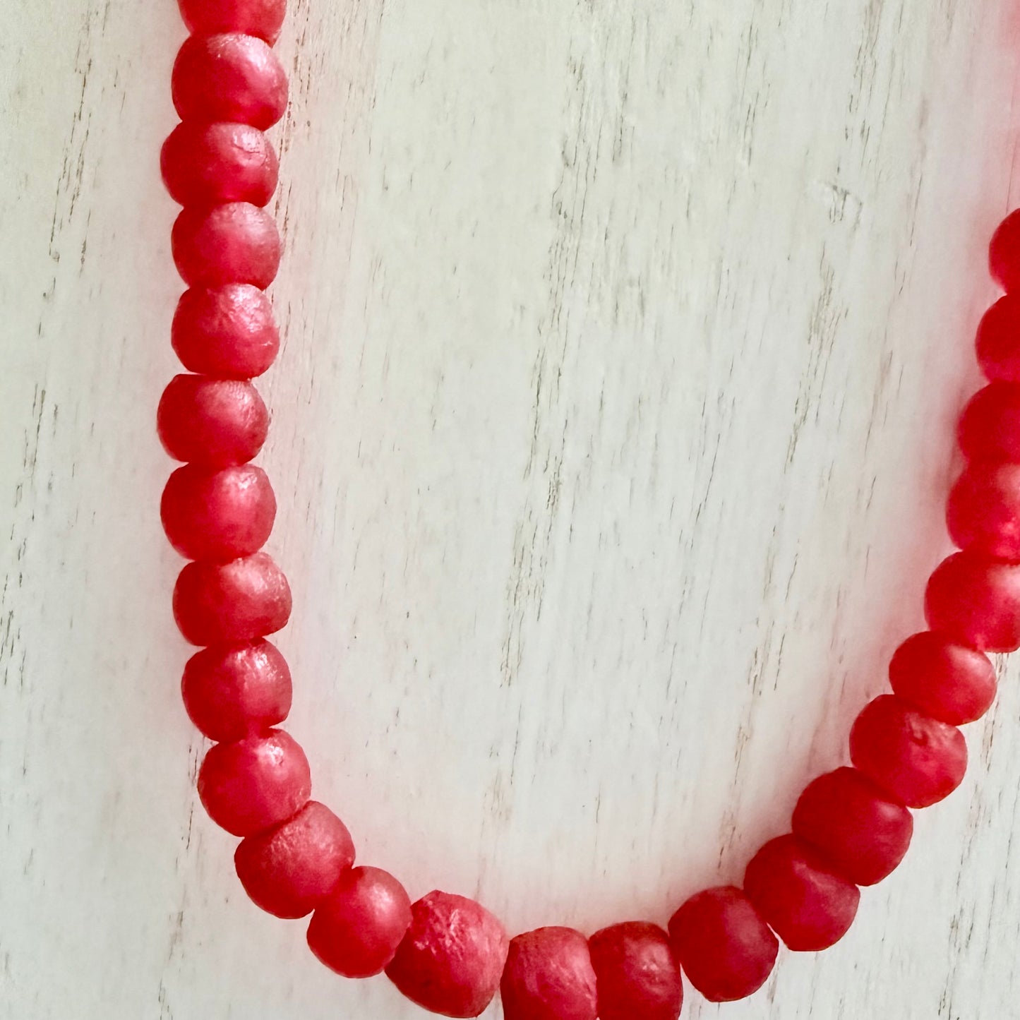 Red Sea Glass Statement Necklace