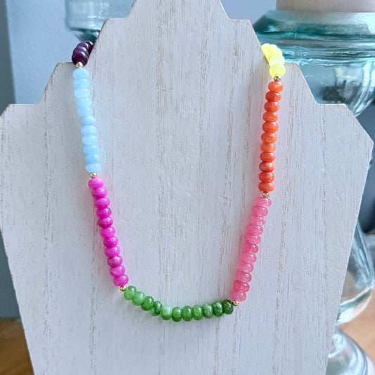 Multi-Colored Jade Necklace