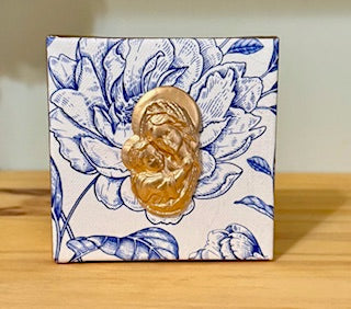 Mini Canvas | Blue Floral | Mother & Child